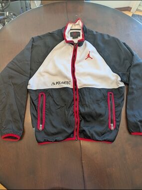 Jordan Black, White & Red Polartec Lightweight Zip Jacket